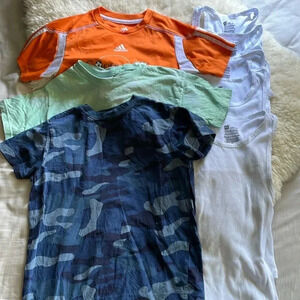 BUNDLE of 8 T-Shirt bundle x 8 Boys Size 5/6 5x tank top 3x short sleeve T-shirt